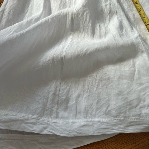 J. Jill Classic White Linen A-Line Skirt XS - Picture 7 of 12